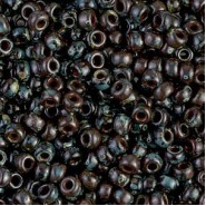 Miyuki seed beads 8/0 - Picasso transparent garnet 8-4504